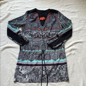 Clover Canyon Black and Red Paisley Dress